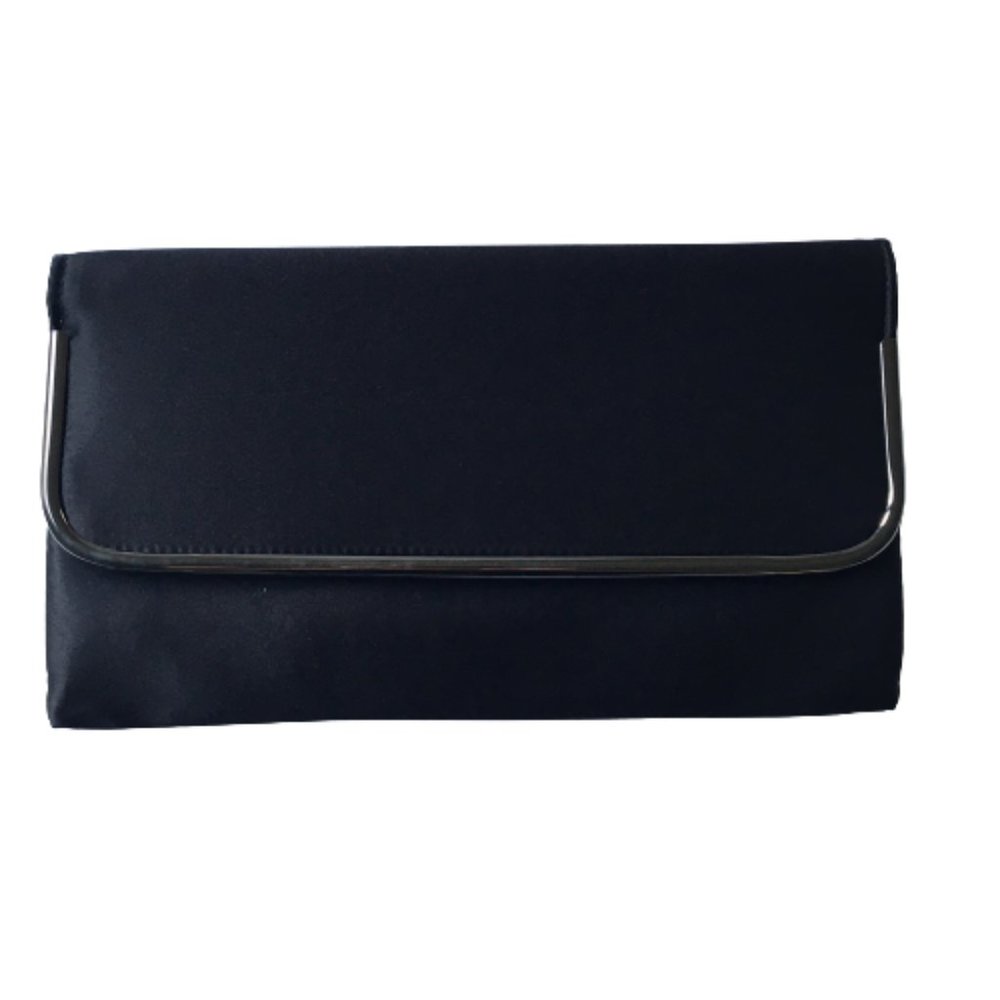 NWT Estee & Lilly black satin clutch crossbody